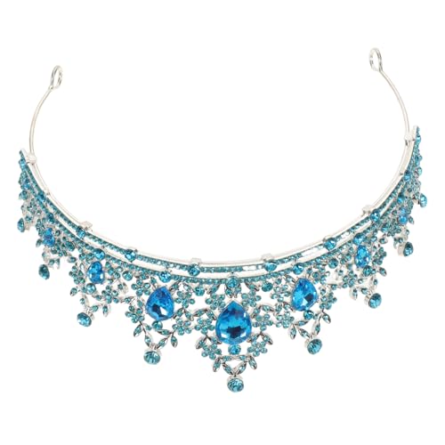 minkissy Barock Retro Braut Tiara mit Strasssteinen Leichtes Bequemes Hochzeitskronen-design für Damen Sicherer Sitz für Hochzeit Party Cosplay Königliches Festtags-accessoire von minkissy