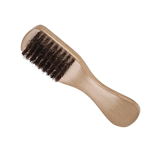 minkissy Bartbürste mit Holzgriff Praktische Bartpflegebürste für Männer Langlebige Bartreinigungsbürste Einfach zu Bedienen Bartpflegezubehör von minkissy