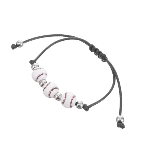 minkissy Baseball Perlen Armband Verstellbares Sportarmband Baseball Motiv Party Favor Für Männer Und Jugendliche Mit Robustem Und Individuell Anpassbarem Design von minkissy