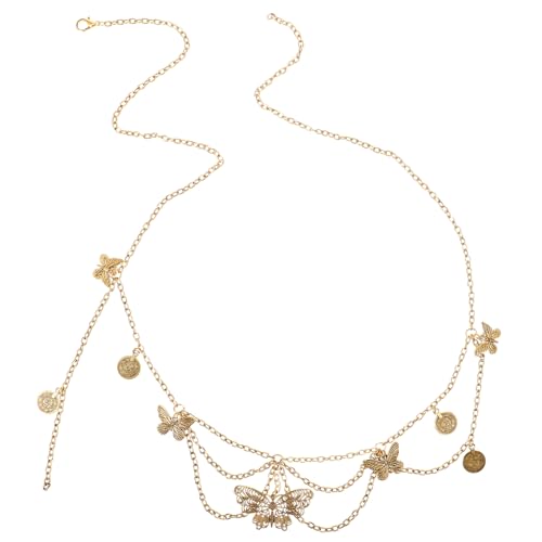 minkissy Bauchkette mit Schmetterlingsanhänger Taillenkette für Tanzaufführungen Modischer Bauchschmuck Langlebigem für Sommeroutfits und Damen von minkissy