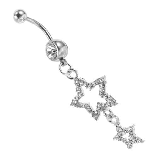 minkissy Bauchnabelpiercing Ring Mit Sternanhänger Und Strasssteinen Nabelpiercing-schmuck Für Frauen Geeignet Für Alltag Und Besondere Anlässe von minkissy