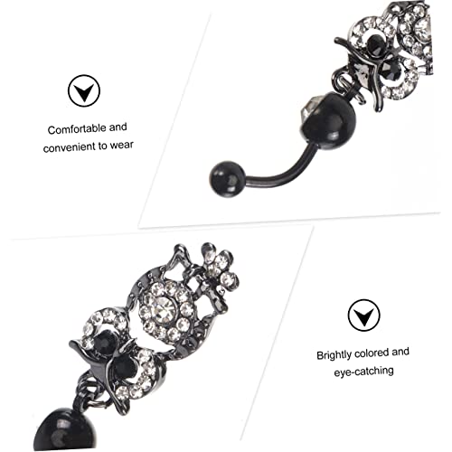 minkissy Bauchnabelring mit Eulen Design und Zirkonia Sicherer Langlebiger Nabelpiercing Schmuck für Damen zu Tragen Pflegeleicht als von minkissy