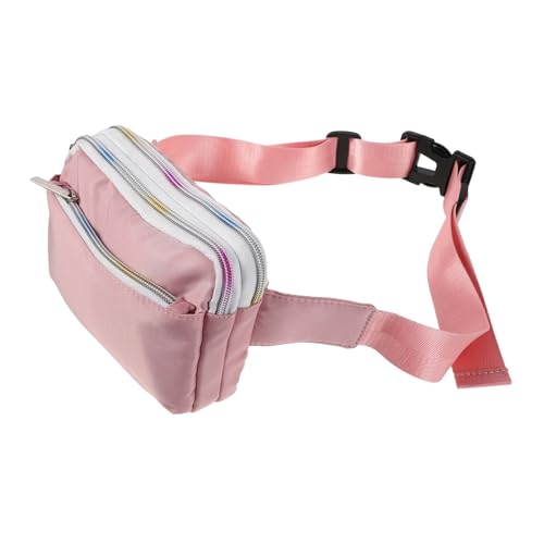 minkissy Bauchtasche Für Damen Rosa Umhängetasche Mit Verstellbarem Riemen – Hüfttasche Mit Mehreren Taschen Für Frühling Und Sommer Reisen Wandern Camping Und Einkaufen von minkissy