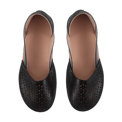 minkissy Bequeme Damen Keilsandaletten mit Geschlossenem Zehenbereich Atmungsaktivem Hohlraum Design Niedriger Keilabsatz für Stabilen Halt Vielseitig Einsetzbar für Sommer und Outdoor von minkissy