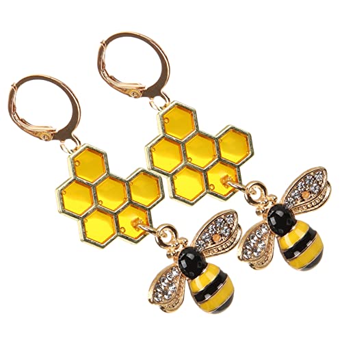 minkissy Bienenohrringe Für Frauen Baumelnde Bienen Ohrhänger Hypoallergen Stilvolle Tropfen Ohrringe Modisches Accessoire Für Alltag Und Besondere Anlässe von minkissy