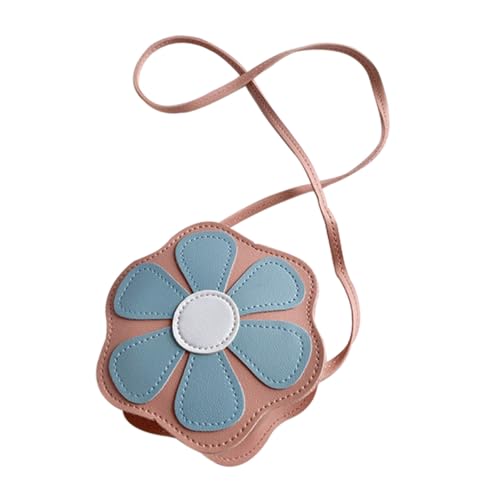minkissy Kindertasche Für Mädchen Umhängetasche Mit Blumenmuster Outdoor-kindertasche Aus Pu-Material Kleine Rucksacktasche Für Reisen Schultertasche Mit Ausreichend Stauraum Für Münzen von minkissy