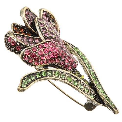 minkissy Blumenbrosche Damen Rosenanstecknadel mit Strass Hochwertige Brosche für Kleidung Schals und Taschen für und Besondere Anlässe von minkissy