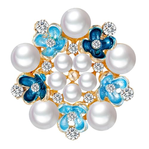 minkissy Blumenbrosche für Frauen Zierliche Brosche mit Künstlichen Perlen für Hochzeiten Partys Besondere Anlässe Stilvolles Kleidungszubehör für Damen von minkissy