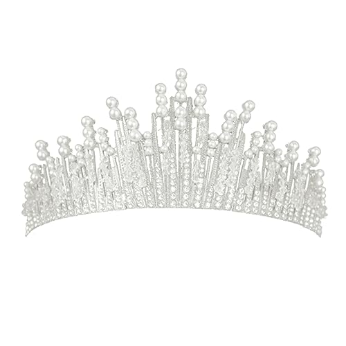 minkissy Blumendekor Braut Zubehör Hochzeit Kopfschmuck für Braut Zubehör für Frauen Kuchen Dekorieren Hochzeit Dekoration Kopfbedeckung für Frauen Krone Perle Ornamente Geburtstag Kuchen Miss, von minkissy