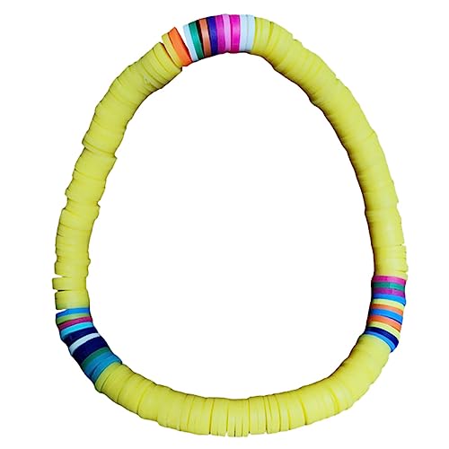minkissy Böhmisches Paararmband Aus Polymer Ton Geruchsneutral in Gelb Handgefertigt Für Damen Und Herren Für Strand Und Alltag von minkissy