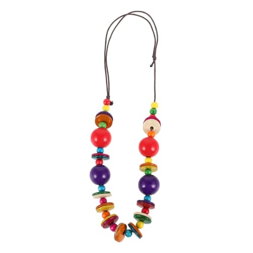 minkissy Boho Bunte Perlenkette Damen Kokosnussschalen Halskette Langlebig Hautfreundlich für Strand Urlaub Tägliches Tragen Modischer Ethno Schmuck von minkissy