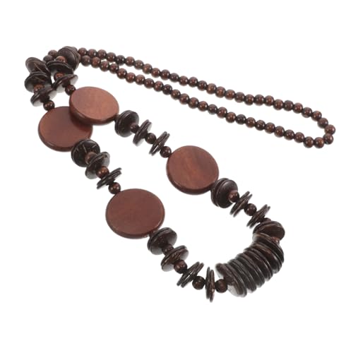 minkissy Kokosnuss Perlen Halskette Handgefertigte Boho-halskette Mit Natürlichen Kokosnussschalenperlen Und Holzperlen Lässiger Sommer-strandschmuck Für Damen von minkissy