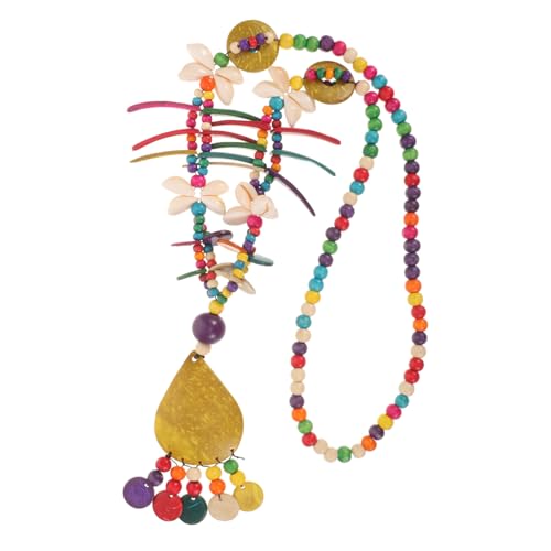 minkissy Ethno-stil Halskette Für Damen Kokosnussschalen Perlenkette Strandhalskette Lange Damen-halsketten Halsschmuck Mit Flair von minkissy
