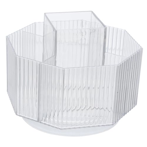 minkissy Rotierender Make-up-pinsel-organizer- Große Kapazität Make-up-pinsel-aufbewahrungsbox Fächer Für Die Schreibtischdekoration von minkissy