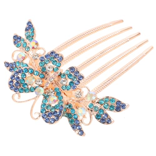minkissy Braut Haarschmuck Vintage Kristall Haarkamm Mit Rhinestones Und Schmetterling Elegantes Accessoire Für Hochzeiten Und Besondere Anlässe Blaues Design Für Frauen Und Mädchen minkissy Braut Haarschmuck Vintage Kristall Haarkamm Mit Rhinestones Und Schmetterling Elegantes Accessoire Für Hochzeiten Und Besondere Anlässe Blaues Design Für Frauen Und Mädchen von minkissy
