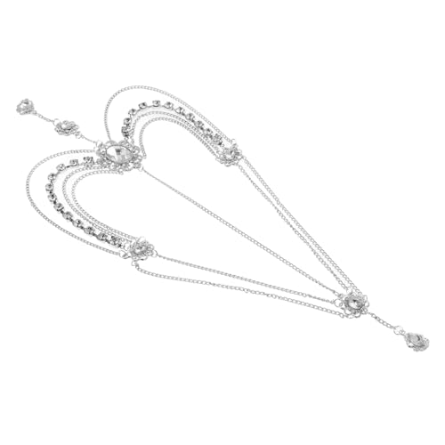 minkissy Braut Hochzeit Party Kopfschmuck Kristall Schmuck Pailletten Kette Damen Renaissance Kostüm Stirnband von minkissy