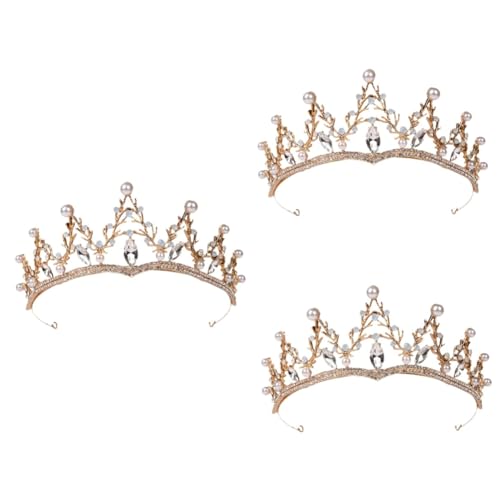 minkissy Braut-Tiara für Damen, Königin, Kostüm, königliche Hochzeit, Tiara, Edelstein, Tiara, Retro, Prinzessin, Strass, Vintage-Tiara, Barock, Hochzeit, Mosaik, Bankett, Kleidung, 2 Stück, von minkissy