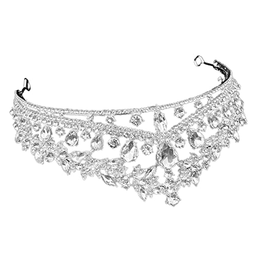 minkissy Rhinestone Tiara Für Frauen Elegante Krone Mit Strass Für Hochzeiten Partys Und Fotoshootings Hochzeitsaccessoire Und Geschenkidee Für Prinzessinnen von minkissy