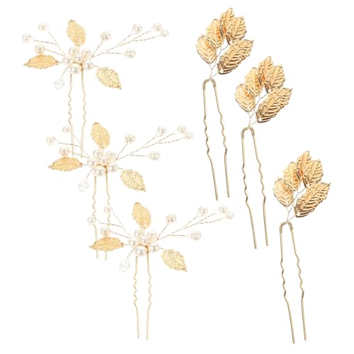 minkissy Brautschmuck-set 6-teilig Strass-blatt-haarschmuck Für Hochzeiten Haarschmuck Für Braut Und Brautjungfer von minkissy