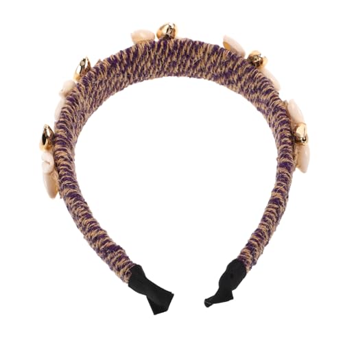 minkissy Breiter Haarschmuck mit Muscheln und Perlen Stilvolles Accessoire für Frauen und Mädchen für Strand Hochzeit und Sommerferien von minkissy