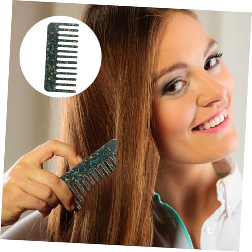 minkissy Breiter Zahnkamm aus Acetat für Damen und Herren Entwirrt Schonend Lockiges Haar Glättet und Pflegt die Kopfhaut Leichtes Styling tool für Zuhause und Unterwegs in Elegantem von minkissy