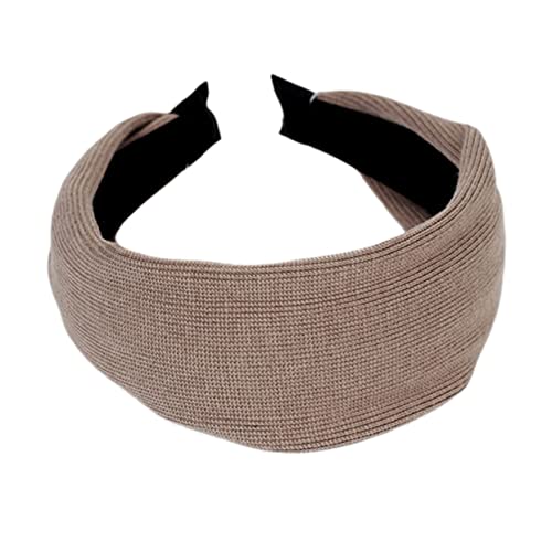 minkissy Breites Haarband Für Damen Einfaches Party Stirnband Khaki Modisches Kopfschmuck Accessoire Für Festliche Anlässe von minkissy