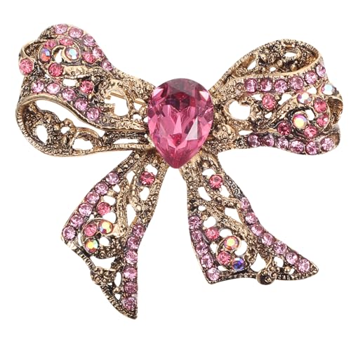 minkissy Bowknot Schal Schnalle Kreative Broschennadel Kleidung Dekoration Zarte Ornamente Praktische Broschennadel Leuchtende Schmuck Schleife Rostfrei von minkissy