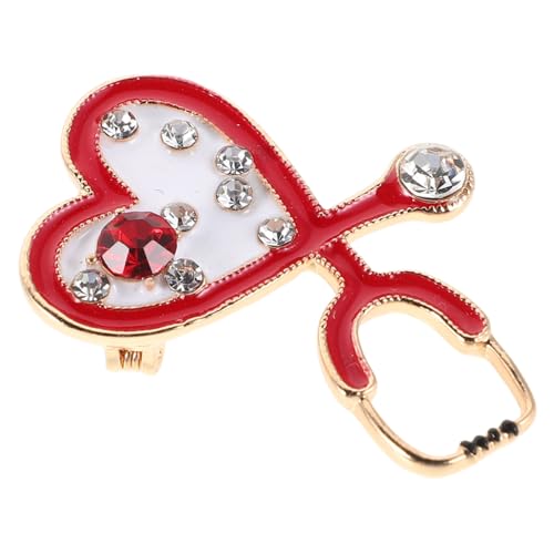 minkissy Blumenbrosche Für Damen Mit Blumendesign Ästhetische Anstecknadel Aus Legierung Mit Strass-herz Modische Broschen Als Accessoires Für Rucksäcke Und Kleidung von minkissy