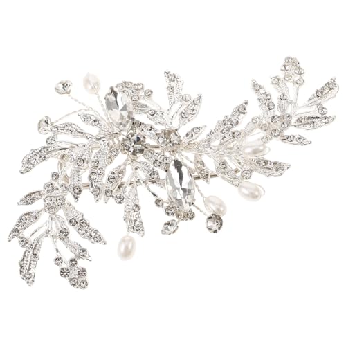 minkissy Brustbrosche Brautmädchen Blattbrosche Formelle Anzüge Strass Hochzeit Frau Pin Samba Frauen Mantelbrosche Brautbrosche Pulloverbrosche Schalbrosche Hutbrosche Silber von minkissy