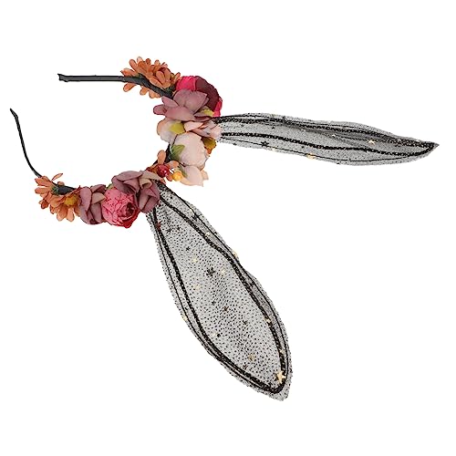 minkissy Hasenohren Stirnband Mit Blumen Haarreifen Party Cosplay Accessoire Für Geburtstage Und Festliche Anlässe von minkissy