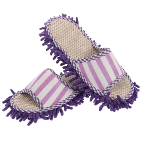 minkissy Bunte Abnehmbare Wischmopp-hausschuhe aus Weichem Mikrofaserstoff Waschbare Bodenreinigungsschuhe für Zuhause Büro und Hotel Komfortable und Vielseitige Putzhilfen für Böden von minkissy