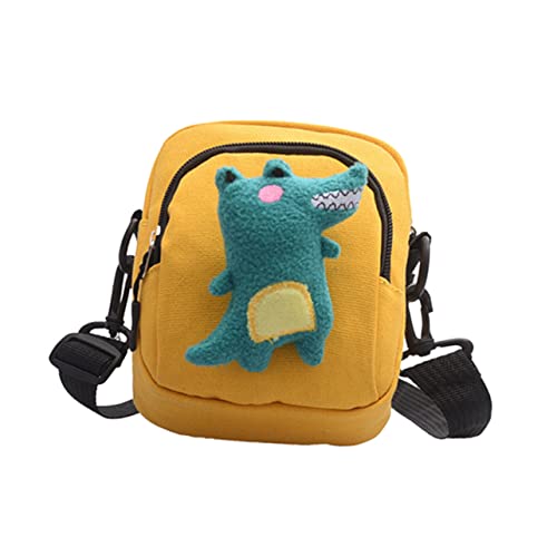 minkissy Canvas Crossbody Bag Dinosaur Design Small Messenger Bag Storage for Girls Stylish Shoulder Mini Storage Container von minkissy