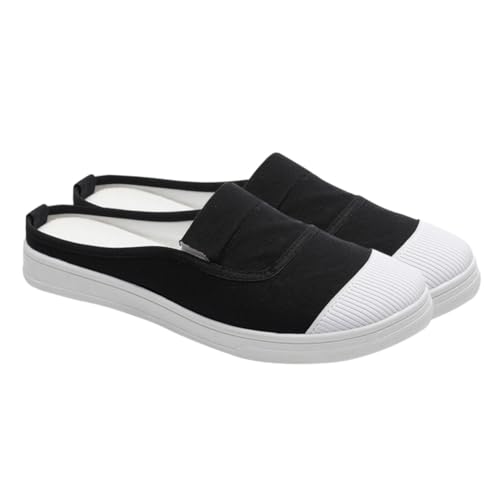 minkissy Canvas Slipper Damen Halbschuhe Outdoor Slipper Rutschfest Sommer Hausschuhe Bequeme Freizeitschuhe für Alltag und Freizeit von minkissy