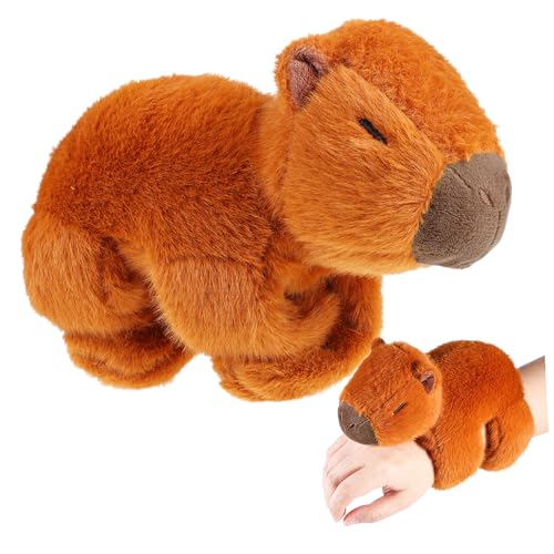 minkissy Capybara Kuscheltier Schnapparmband Plüsch Armband für Partys Geburtstagsgeschenk Niedliches Stofftier Handgelenkband Tiermotiv Accessoire von minkissy