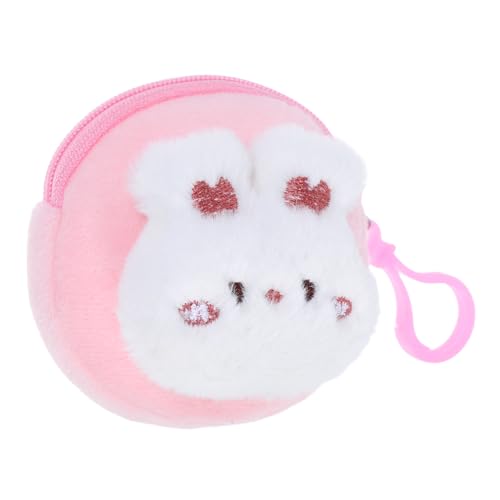 minkissy Mini-geldbörse Mit Hasenmotiv Süßer Cartoon-kleingeldbeutel Für Mädchen Plüsch-münztasche Tragbare Aufbewahrungstasche Für Kopfhörer Kleine Geldbörse Für Studenten von minkissy