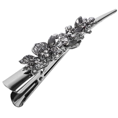 minkissy Alligator Clip Aus Metall Mit Blumendesign Haarschmuck Für Damen Funkelnde Haarspangen von minkissy