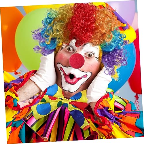 minkissy Clown Kostüm Set Teilig mit Perücke Clownsnase Fliege Halloween Cosplay Zubehör für Herren Damen Party Verkleidung von minkissy