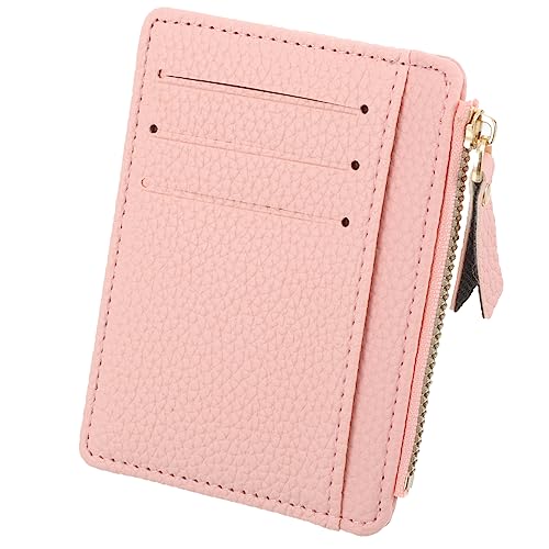 minkissy Damen Brieftasche Ultra Dünnes Kartenetui Mit Reißverschluss Kompakte Geldbörse Für Frauen Für Karten Tragbar Leicht Klassischem von minkissy