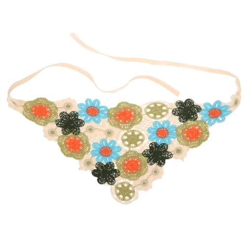 minkissy Damen Dreieckschal Gehäkeltes Haarbandana Modisches Blumen-kopftuch Für Frauen Geeignet Für Verabredungen Partys Geburtstage Hautfreundlich Und Bequem von minkissy