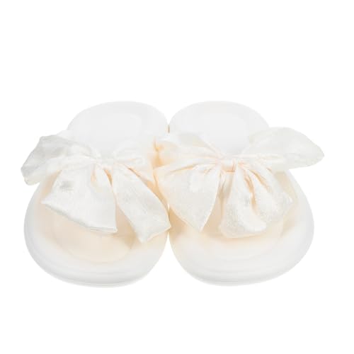 minkissy Damen Flatform Sandalen mit Elegantem Schleifendetail Leichte Atmungsaktive Sommerschuhe Weiche Rutschfeste Outdoor Slides für Strand Hochzeit Alltag und Reisen von minkissy