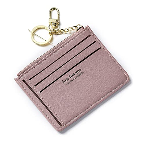 minkissy Mini Damen Geldbeutel Aus Kunstleder Kleine Schlüsselanhänger Portemonnaie Schlichtes Wechseltasche Für Reisen Und Einkaufen Geeignet Für Karten Und Ausweise von minkissy