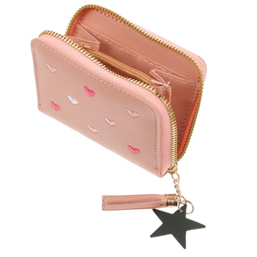 minkissy Damen Geldbörse PU Kompakte Reißverschluss Geldbörse für Kreditkarten und Münzen Leichter und Praktischer Kartenhalter für Shopping und Reisen Zartem Rosa minkissy Damen Geldbörse PU Kompakte Reißverschluss Geldbörse für Kreditkarten und Münzen Leichter und Praktischer Kartenhalter für Shopping und Reisen Zartem Rosa von minkissy