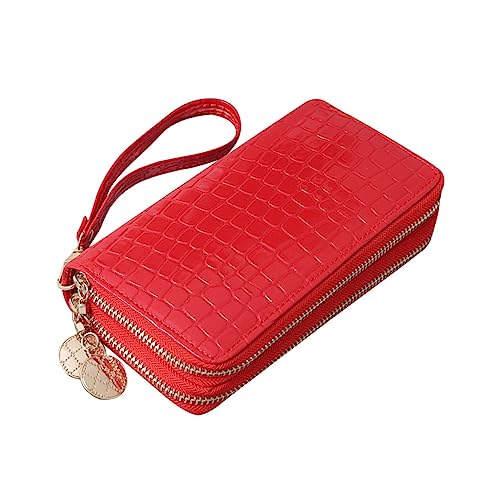 minkissy Portable Pu Geldbörse Mit Doppeltem Reißverschluss Für Frauen Große Kapazität Rot Für Karten Bargeld Und Mobiltelefone minkissy Portable Pu Geldbörse Mit Doppeltem Reißverschluss Für Frauen Große Kapazität Rot Für Karten Bargeld Und Mobiltelefone von minkissy