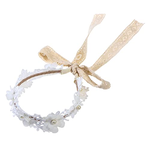 minkissy Damen-Haarschmuck Kristall-Stirnband Baby-Blumen-Stirnbänder Blumen-Haarband Kinder-Mädchen-Baby-Stirnband Kleinkind-Spitzenschleife Blumen-Haarband Hochzeitsschmuck Für von minkissy