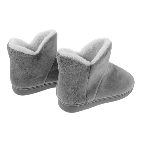 minkissy Damen Hausschuhe Geschnittene Dicksohlige Indoor Booties mit Plüschfutter Warm Rutschfest Bequem für Winter und Genesung zu Hause von minkissy