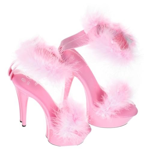 minkissy Damen High Heels Sandalen Hoher Absatz Sommerschuhe für Party Hochzeit Freizeit Zufällige Farbe von minkissy