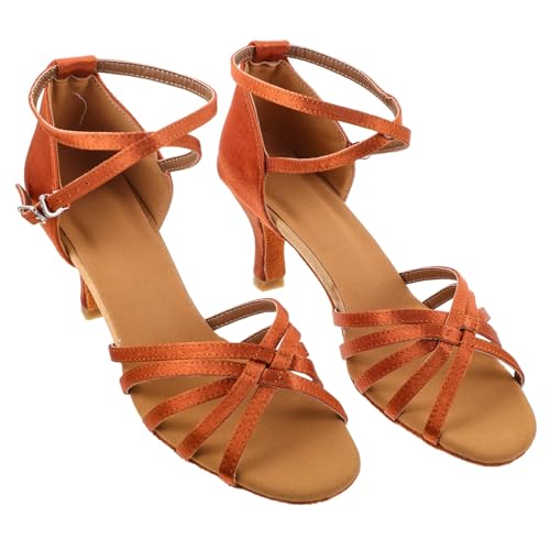 minkissy Damen Latein Tanzschuhe High Heels mit Riemchen Schlange Muster Open Toed Satin Absatz und Party Schuhe minkissy Damen Latein Tanzschuhe High Heels mit Riemchen Schlange Muster Open Toed Satin Absatz und Party Schuhe von minkissy