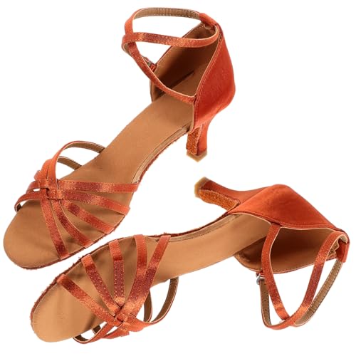 minkissy Damen Latein Tanzschuhe Satin High Heels mit Schlangenhaut Design Absatz für und Tanzveranstaltungen von minkissy