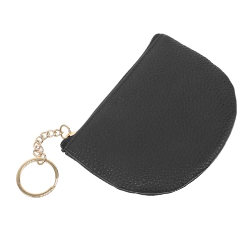 minkissy Damen Portemonnaie Multifunktionale Und Lippenstiftbörse Mit Schlüsselanhänger Für Unterwegs Schwarz Und Leicht von minkissy