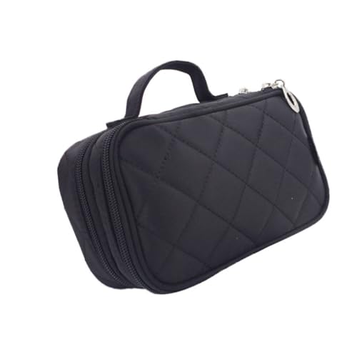 minkissy Kosmetiktasche Mit Reißverschluss Organizer Für Reisen Ausflüge Camping Mit Gitterdesign Großes Fassungsvermögen Für Make-up Und Toilettenartikel von minkissy